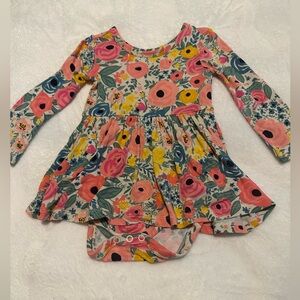 Little Sleepies 12-18mo Secret Garden LS Bodysuit Twirl Dress